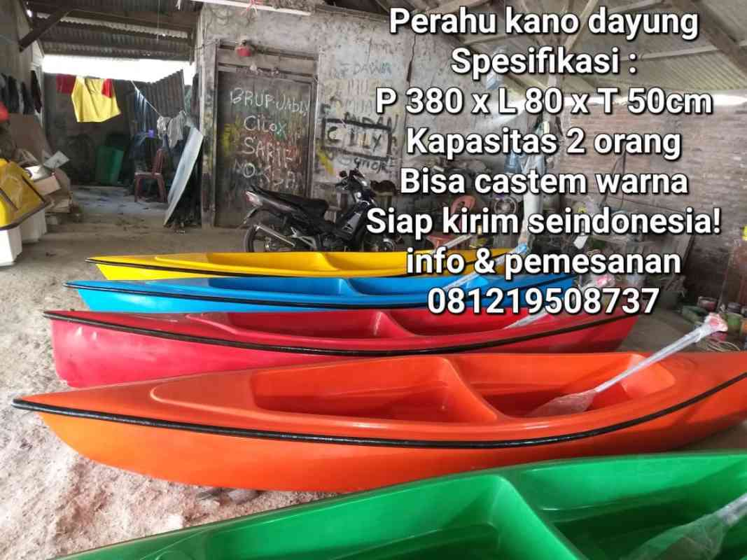 Perahu kano dayung kapasitas orang/perahu dayung wisata wahana air siap  kirim