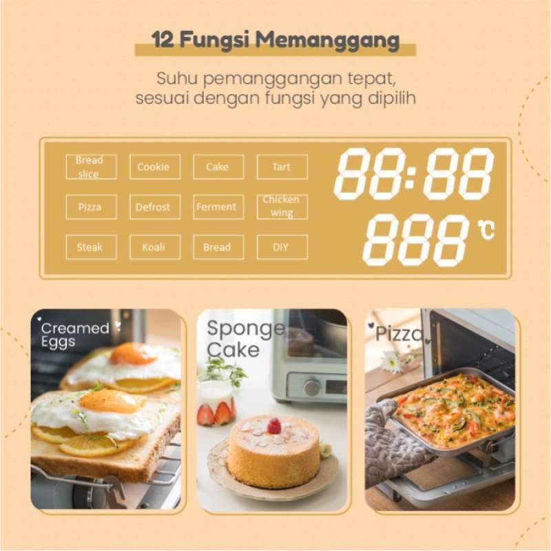 Promo Emily Oven Toaster Listrik 15Liter / 1200Watt Oven Mini Emily & Bear Terbaik Diskon 6 di