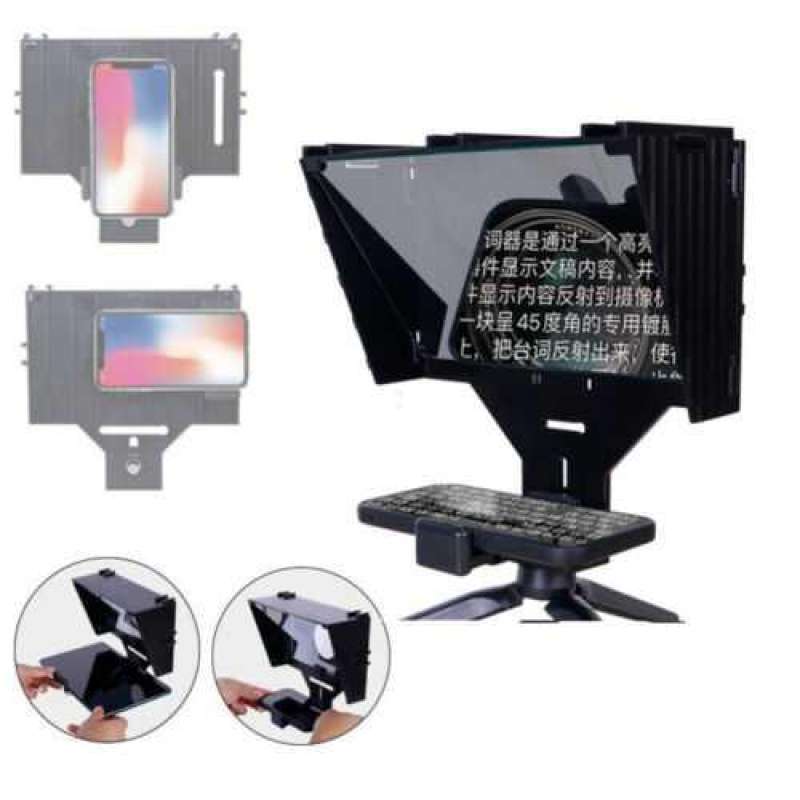 Jual Qiye Teleprompter Kit Tripod Clip Tablet Holder For Video