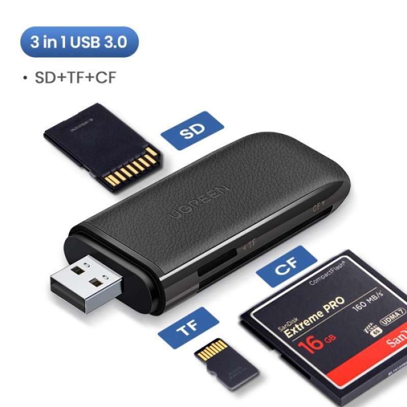 Jual Ugreen Multifunction Card Reader Usb 3.0 To Tf/sd/cf/ms Multi Read ...