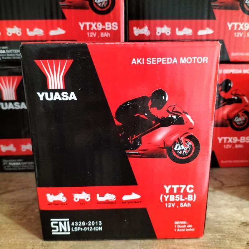 Promo Aki Motor Yuasa Yt7c (yb5l-b) Kering Untuk Supra, Z, Smash Diskon