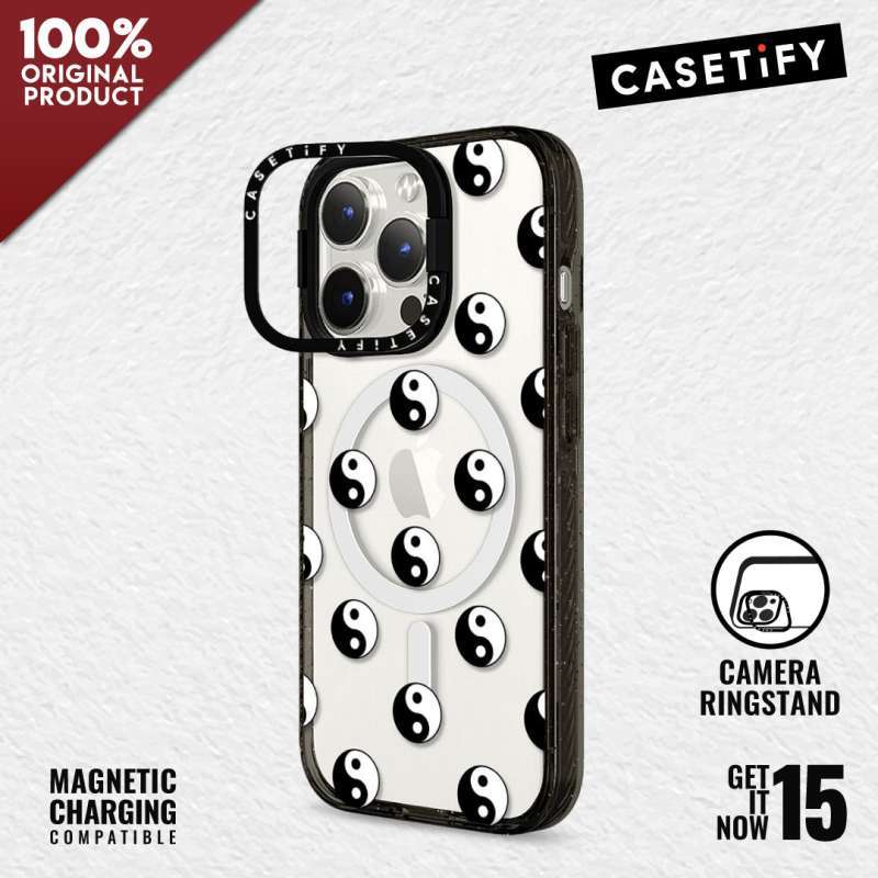 Jual Case iPhone 15 Pro Max Casetify MagSafe Impact Ring Yin Yang Di