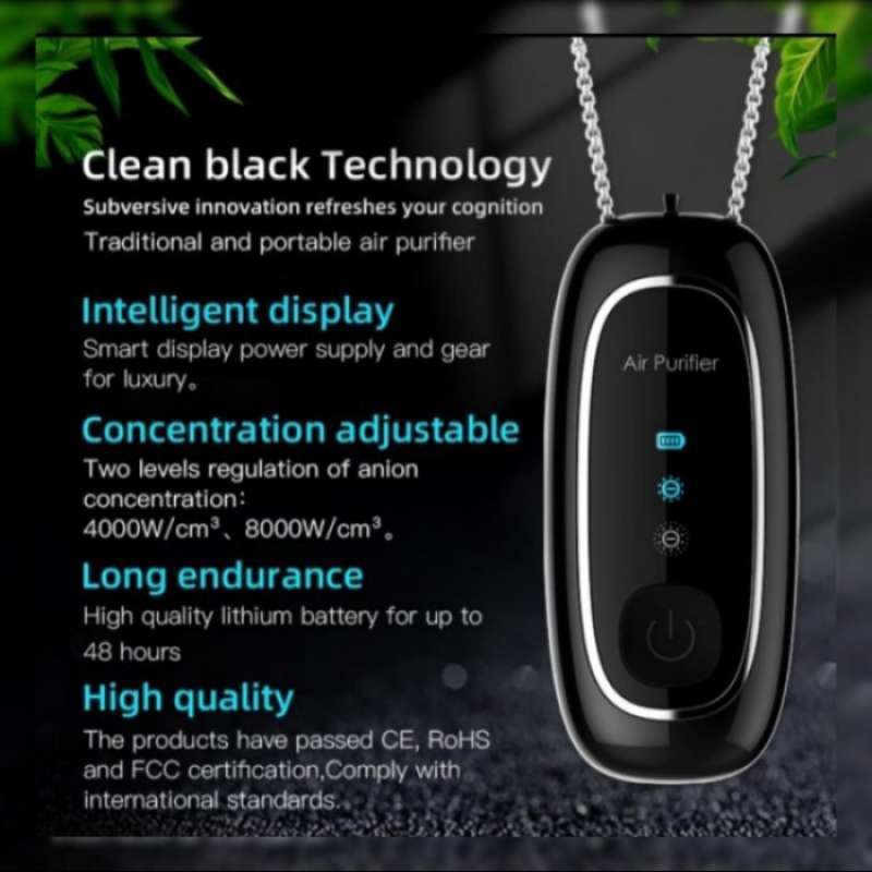 Promo Air Purifier Kalung Necklace Ion Negatif Smart Mask Diskon 33 Di