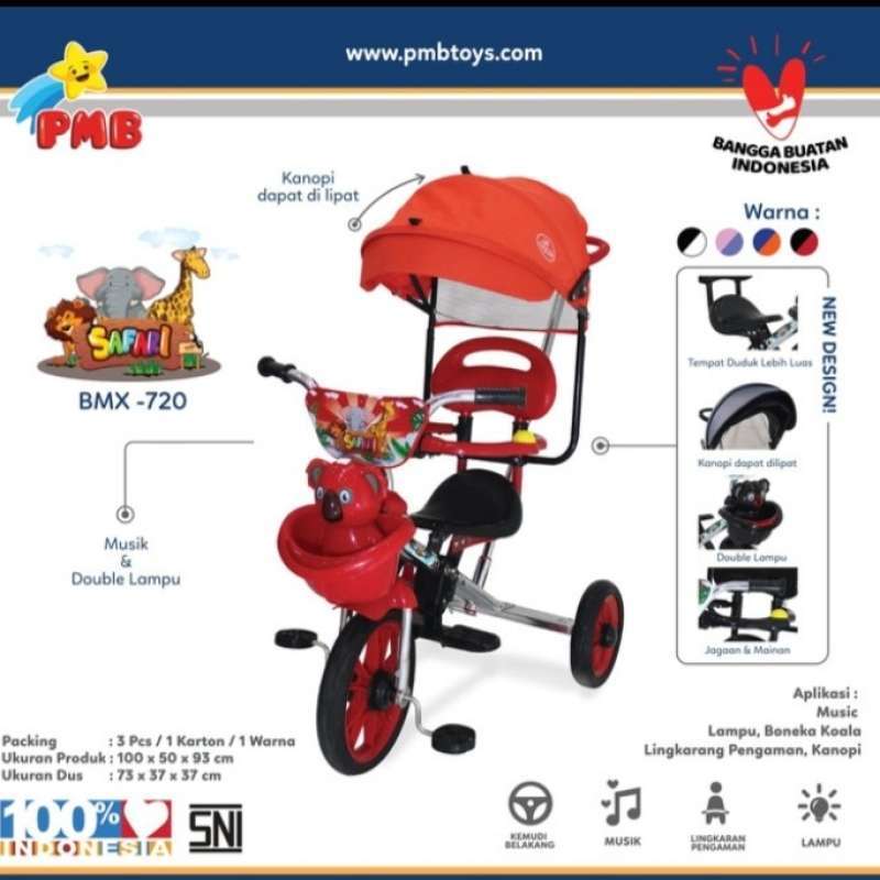 Promo Sepeda Anak Roda Tiga Pmb Safari 720 Nekel Diskon 50 Di Seller Bayanaka Rawa Buaya Kota Jakarta Barat Blibli