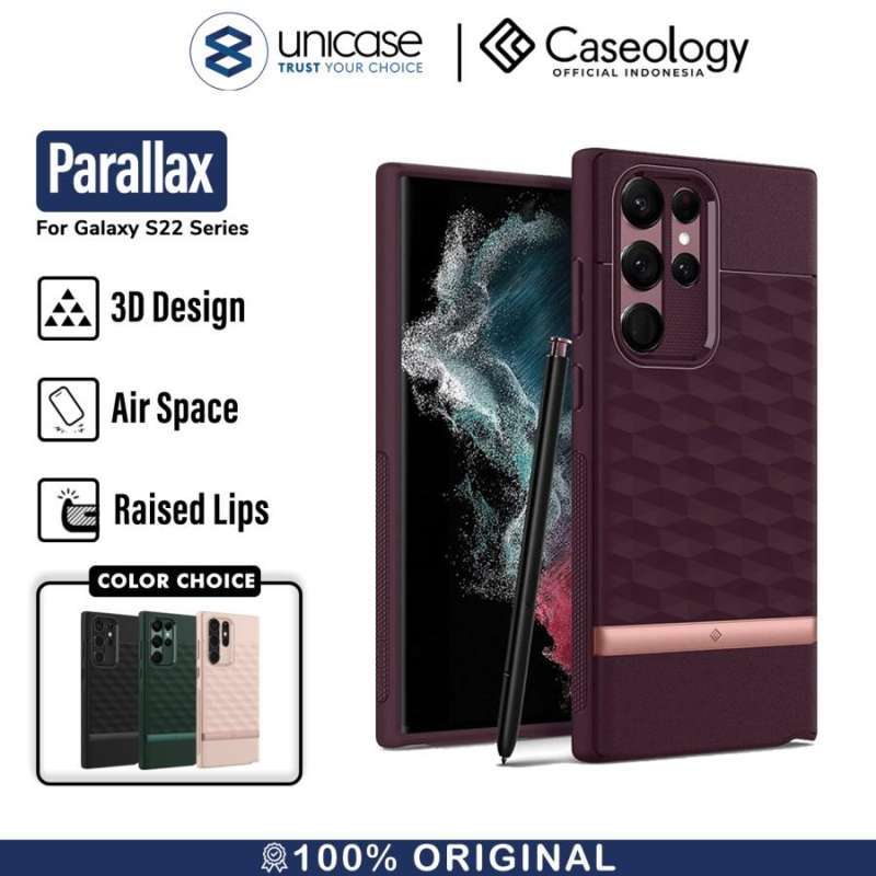 Case Samsung Galaxy S22 Ultra Plus Caseology Parallax 3D Hybrid Casing