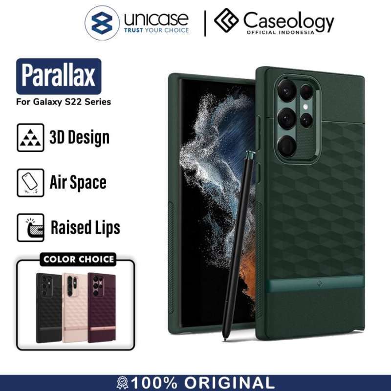 Case Samsung Galaxy S22 Ultra Plus Caseology Parallax 3D Hybrid Casing