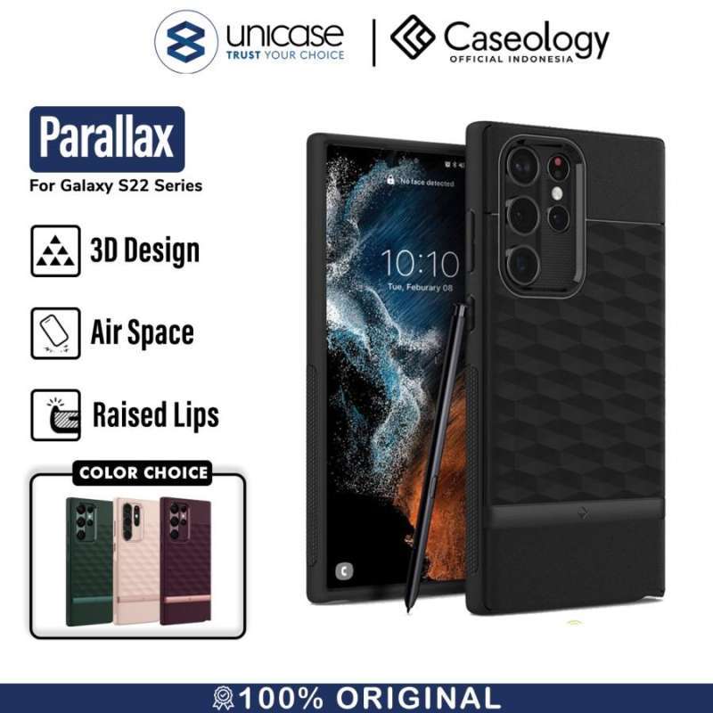 Caseology Galaxy S22 Ultra Case Parallax - Matte Black ACS03939