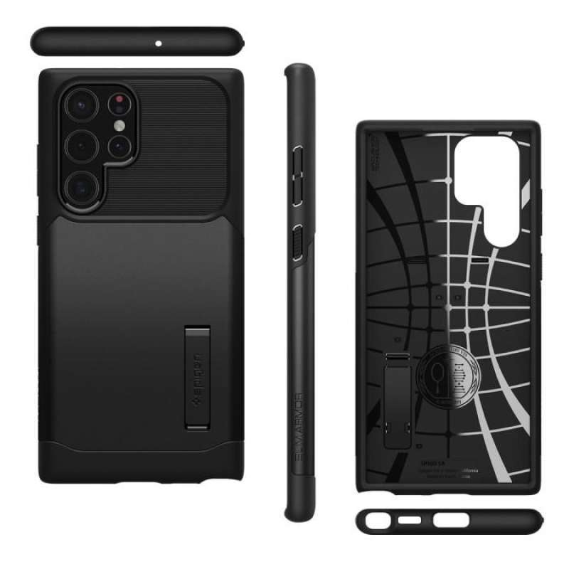 Case Samsung Galaxy S22 Ultra Plus Spigen Slim Armor Stand Casing