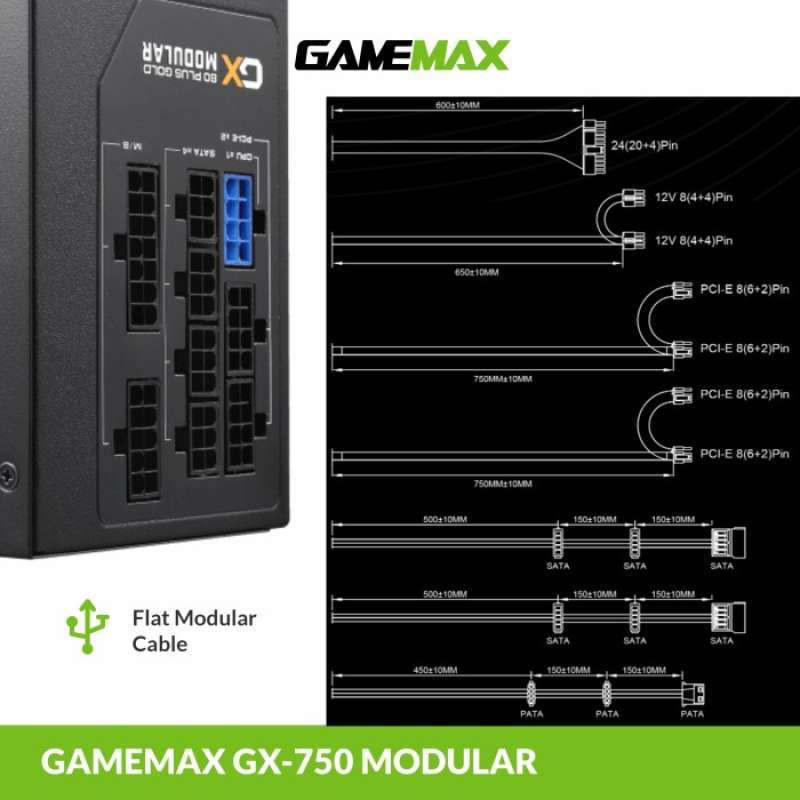 Jual Gamemax Gx-750 Modular 80+ Gold Atx Power Supply Di Seller Sweet ...