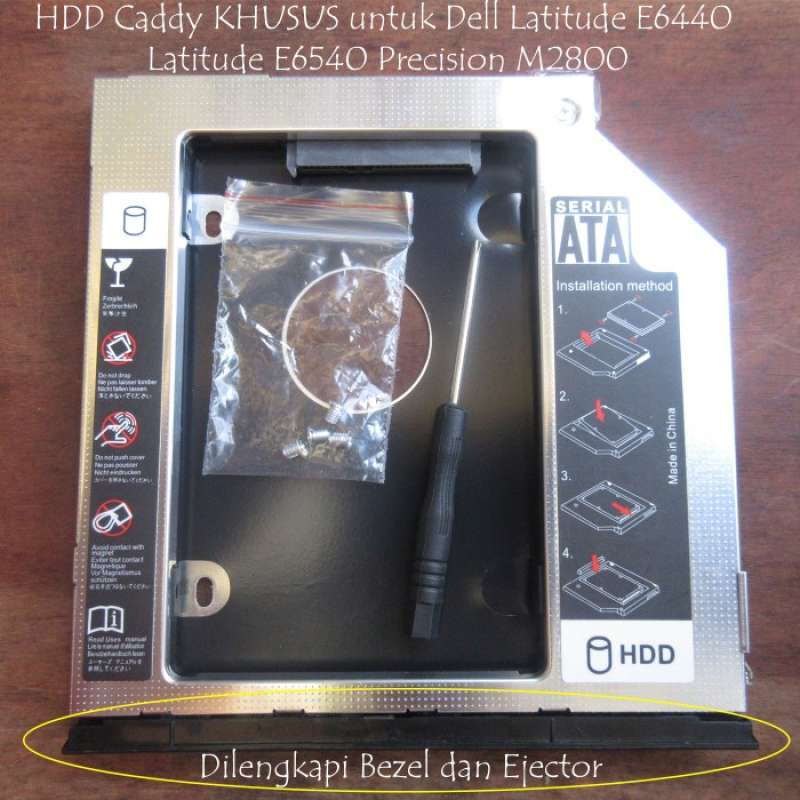 Caddie (support) Pour Disque Dur HDD/SSD 2.5" Compatible Dell Latitude E6530 - Neuf !