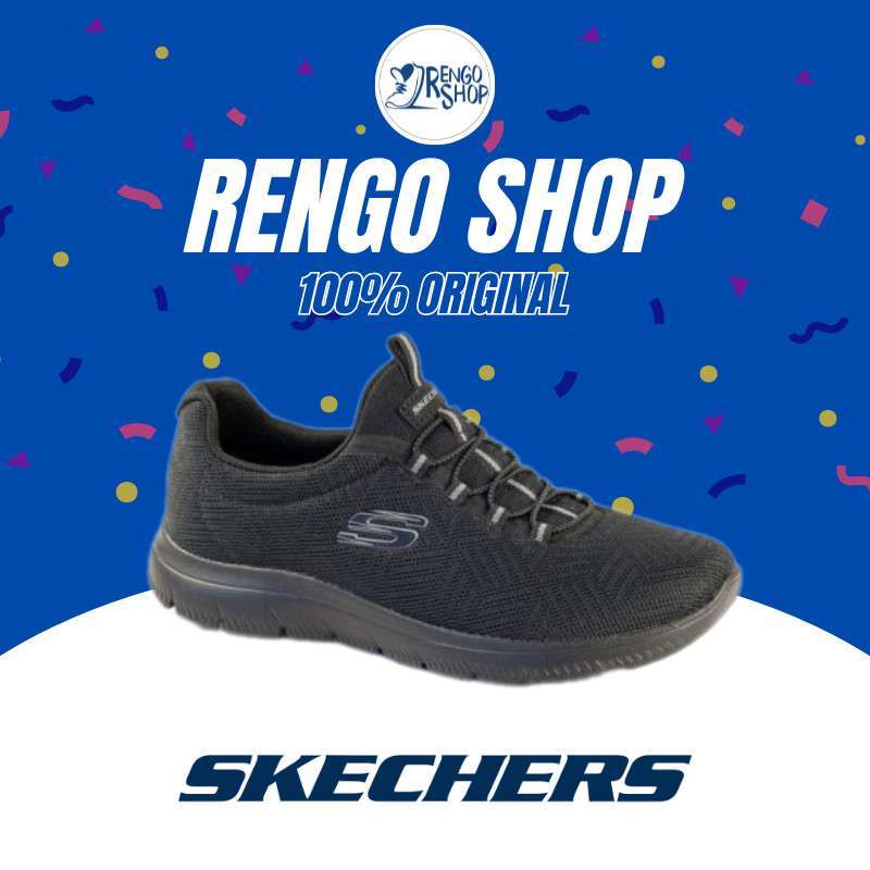 Ori Sepatu Slip On Wanita Skechers Summits 150119 BBK