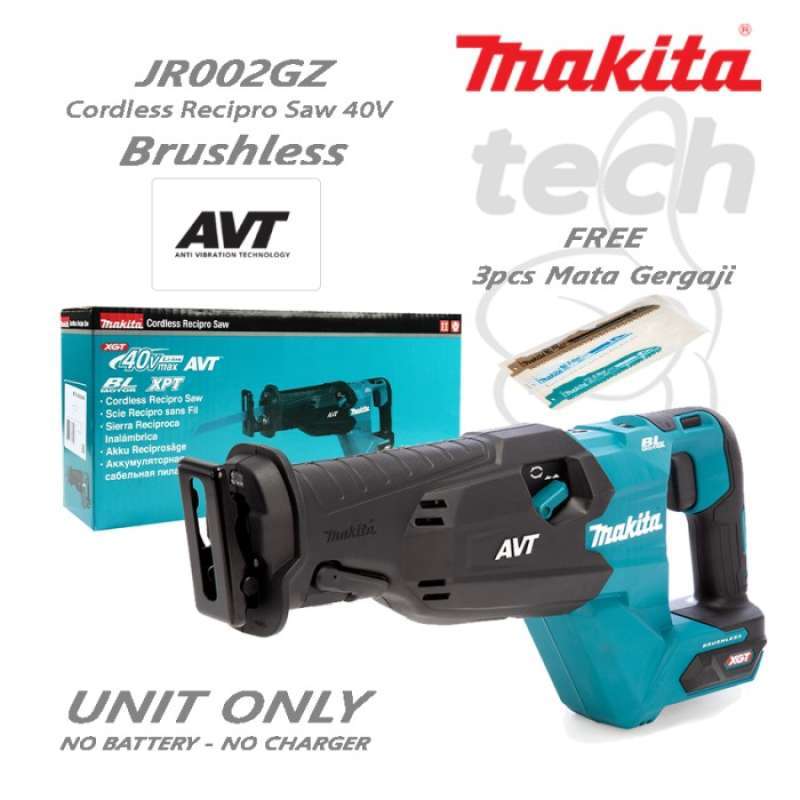 Mesin Gergaji Reciprocating Cordless Sabre Saw 40V Makita JR002GZ AVT  Unit Only