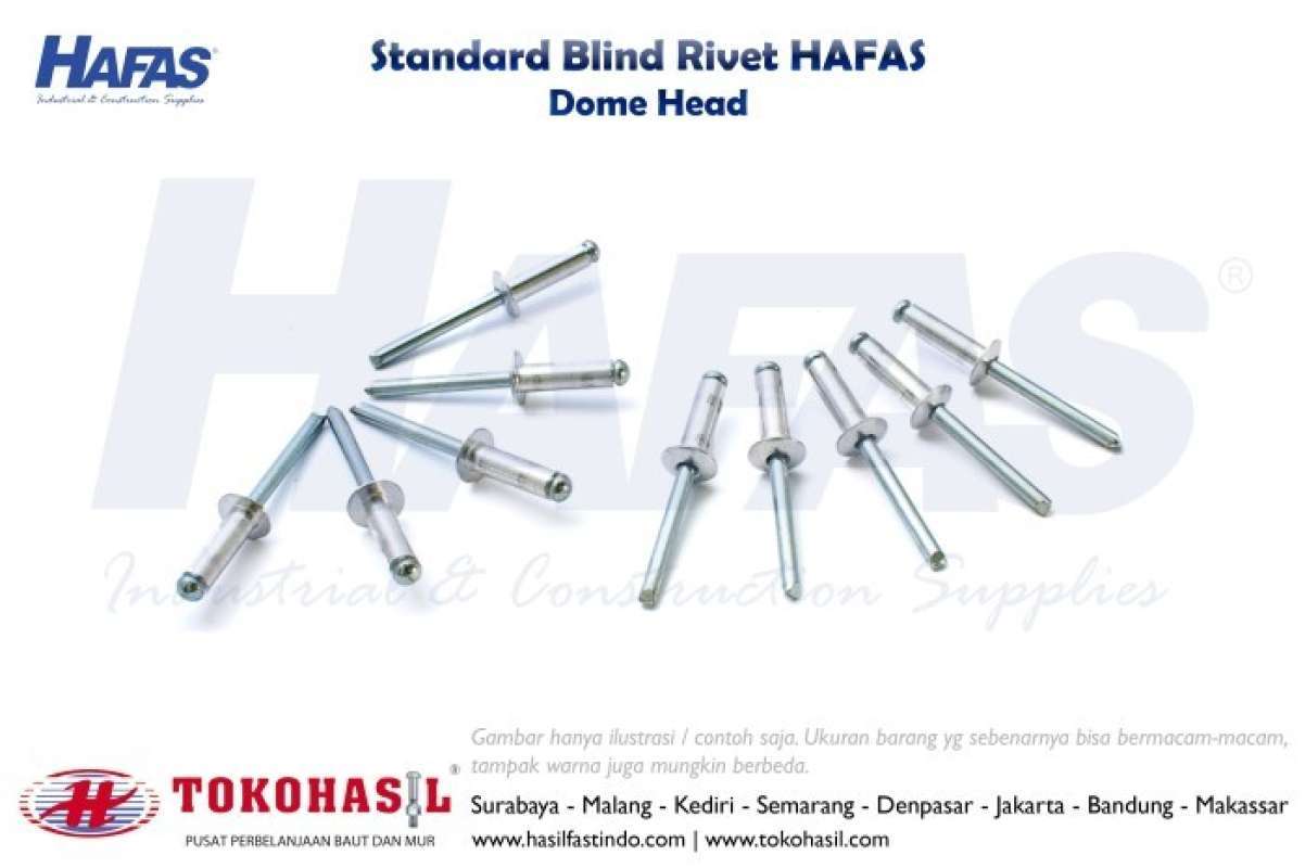 Jual Blind Rivet / Paku Rivet M 4,0 X 25 Mm [16 - 21] - 100 Pcs Di ...