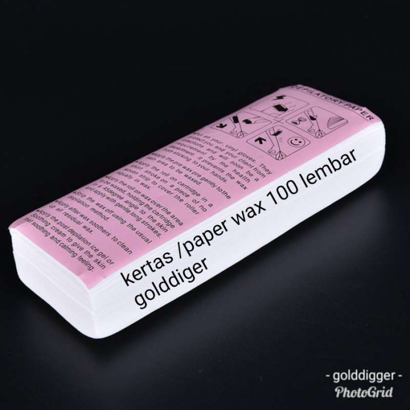 Jual Isi 100 Lembar Wax Paper Strip Kertas Lem Waxing Depilatory Hard