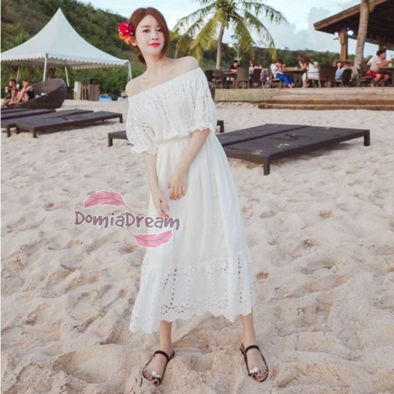 Jual Sabrina Beachwear Women Dress Pantai Warna Putih Dress Putih Elegan Size S Di Seller Sangninja Cengkareng Timur Kota Jakarta Barat Blibli