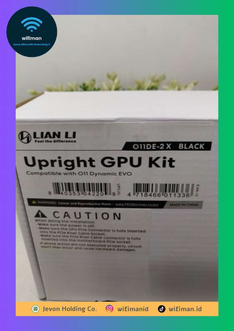 Promo Lian Li O11d Evo Upright Gpu Kit Pcie Gen 4.0 Black White Hitam ...