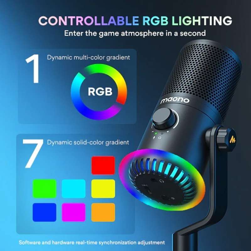 Jual Maono Au-dm30 Rgb Programmable Gaming Usb Microphone Dm-30 Mic Di ...