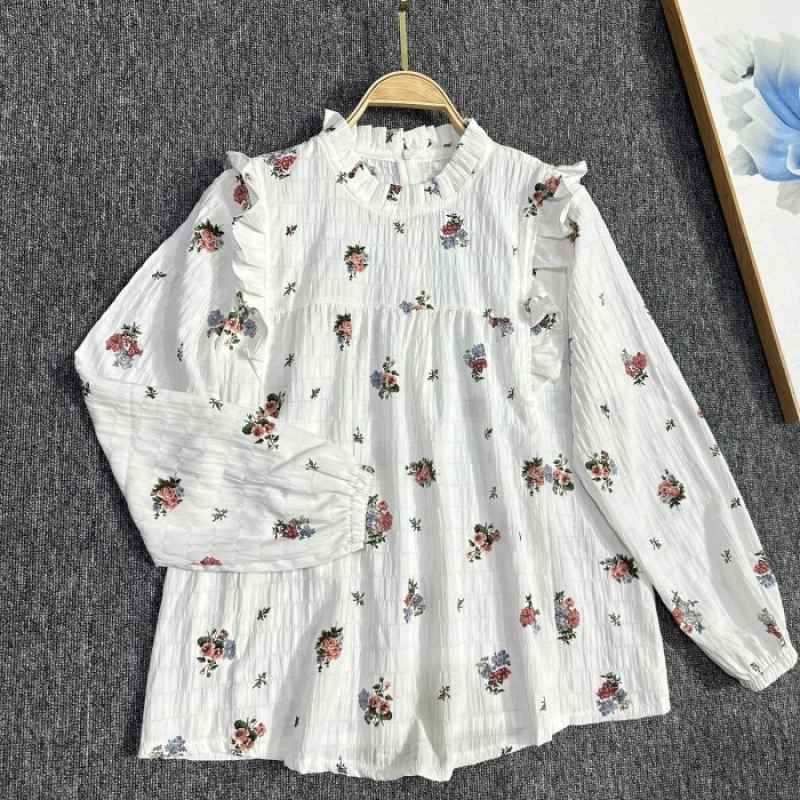 最安値 YILON MADE Joli flower blouse yilon(Joli flower blouse ホワイト