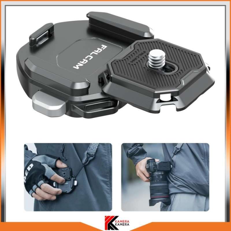 Kongeeker FALCAM F38 snelwissel-rugzakclip V2, F22 Ta Kit V2-zwart