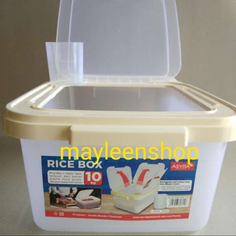 Mini Rice Box Kartun Promo Tempat Beras Mini Rice Box Rbs-10kg Asvita Free Gelas Takar ...