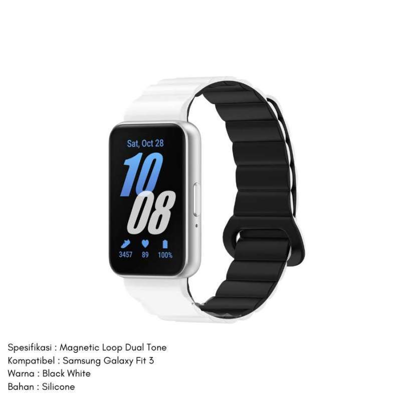Premium Silicone Strap Samsung Galaxy Fit Magnetic Loop Two Tone