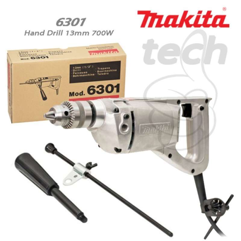 Mesin Bor Listrik Kayu Besi Electric Hand Drill 13mm Makita 6301 Japan