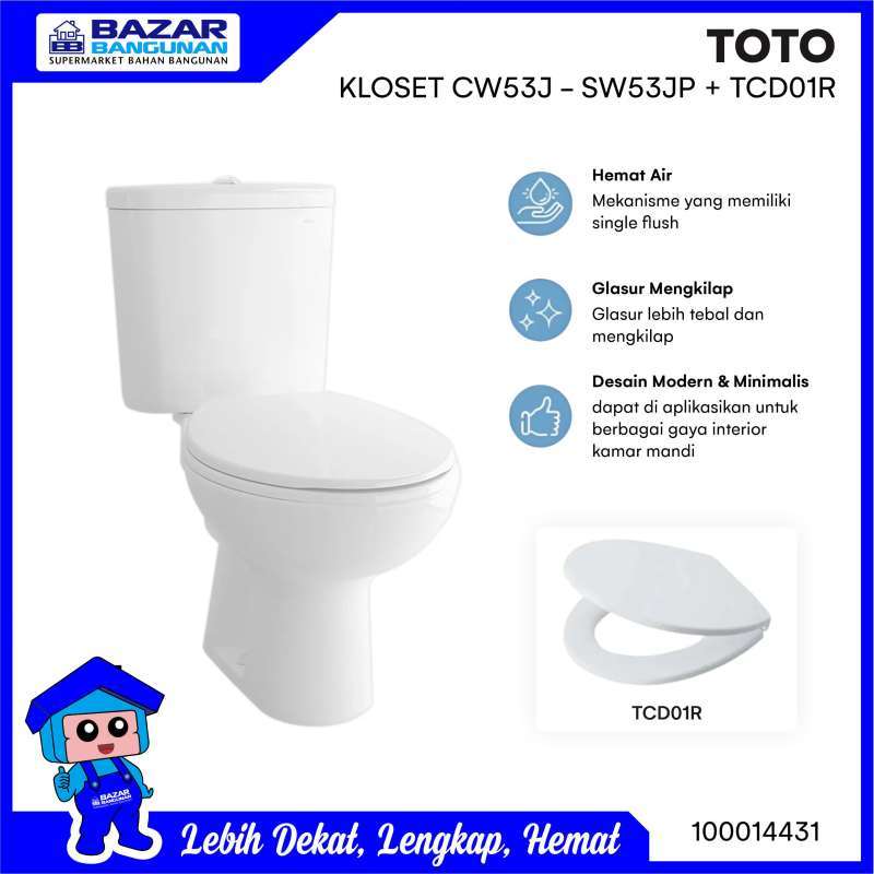 Tcd01r Jual Toto - Closet / Kloset / Toilet Duduk Cw53j Sw53jp / Cw 53 J Sw Jp ...