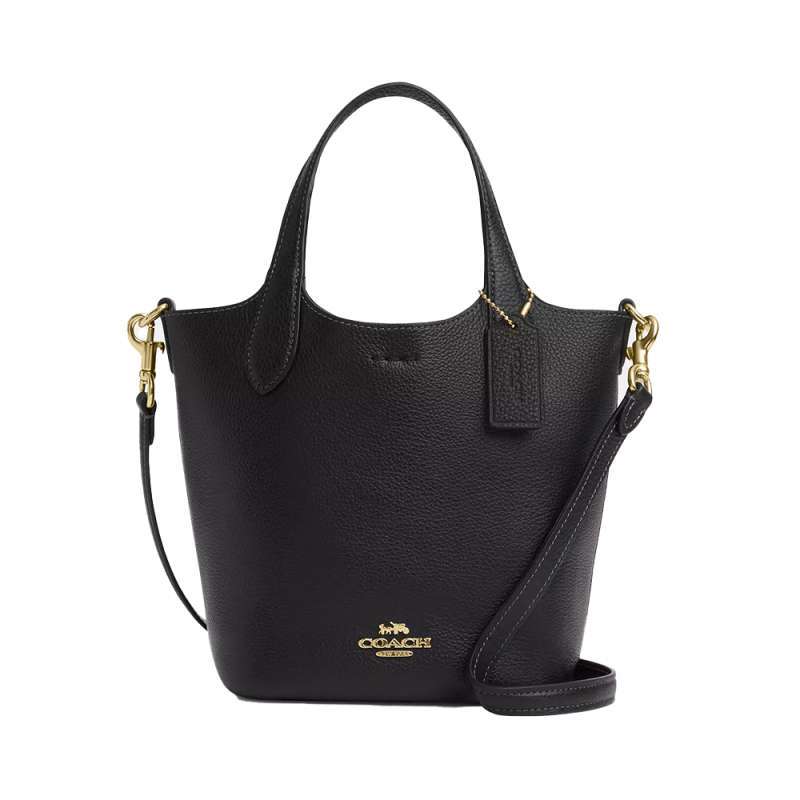 Coach Hanna Bucket Bag Leather Black
