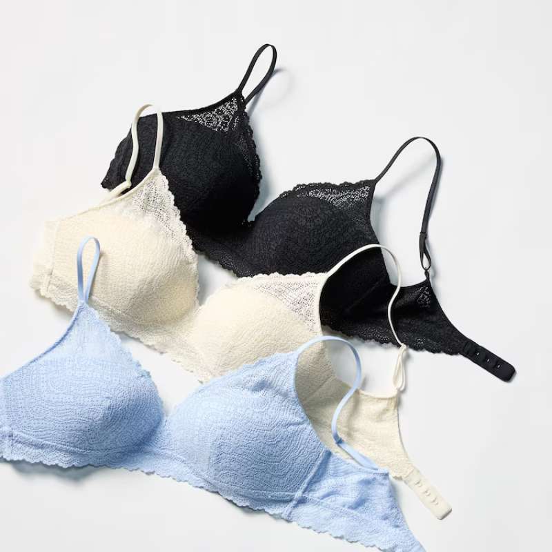 Jual Uniqlo Wireless Bra Wanita Tanpa Kawat Renda Stretch Lace Off