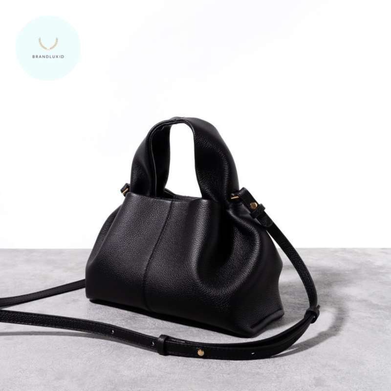 Jual Polene Numero Neuf Mini Textured Leather Black Camel Jual Polene Numero Neuf Mini Textured Leather Black Camel