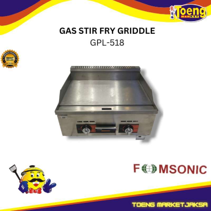KOMPOR GRIDDLE GAS STIR FRY GRIDDLE GPL-518 FOMSONIC