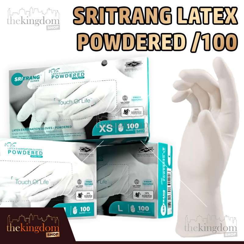 Exam Gloves Disposable Large Gloves Sritrang Latex Gloves PP