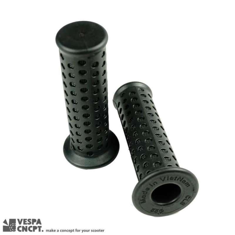 Piaggio OEM Vespa Grip Rubber Set – Black, For LX, LXV, Primavera 50, Sprint (CM083803/CM083804)