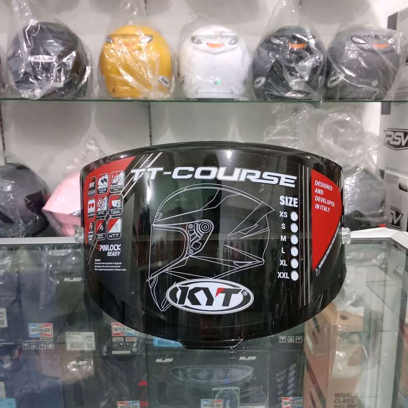 Jual Visor Kyt Tt-course Flat Pin Lock Big Dark Smoke Origin Di