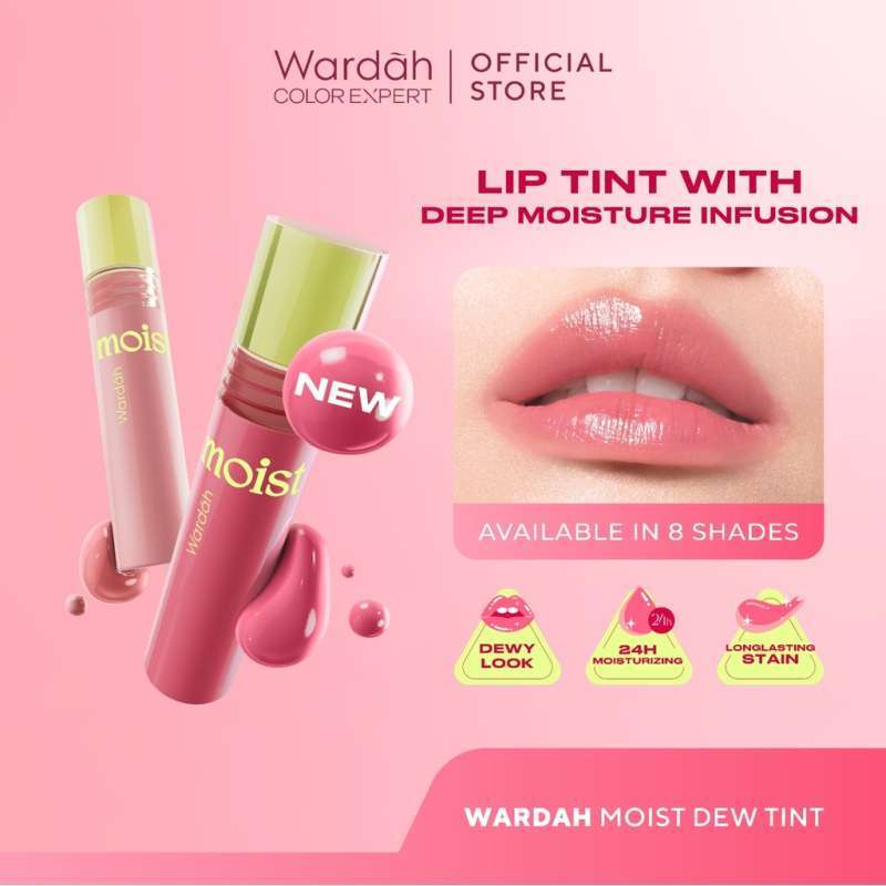 Promo New! Wardah Moist Dew Tint G Liptint Yang Mengadung - Main Image
