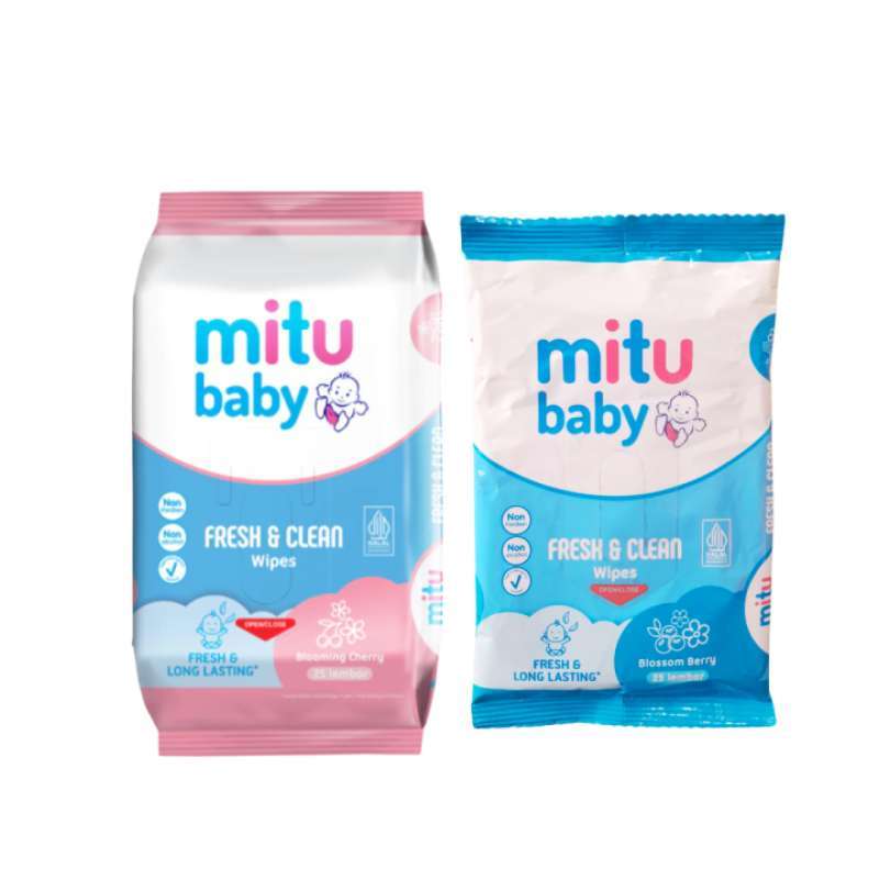 Mitu Baby Fresh & Clean Wipes 25 Lembar - Tissu Basah Bayi