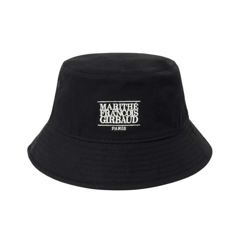 Promo Marithé François Girbaud Classic Logo Bucket Hat Black