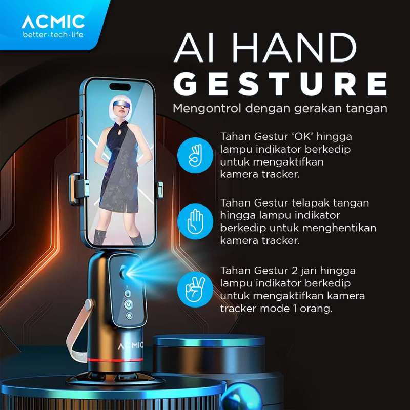 Promo [new Launch] Acmic Omniview Pro 360° Face Tracking Gimbal ...