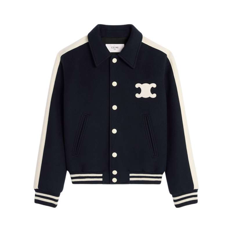 Promo Celine Triomphe Teddy Jacket In Double Face Cashmere