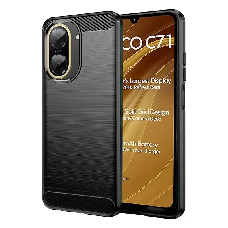 Promo Armor Carbon Tpu Case Xiaomi Poco C71 - Redmi A5 - Casing Soft ...