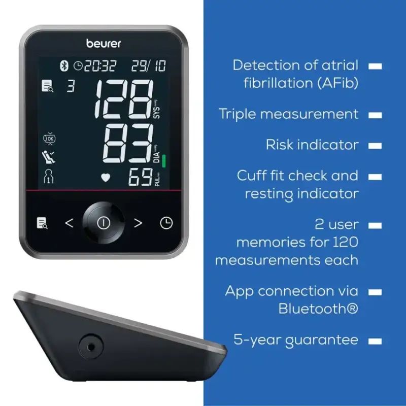 Jual Tensimeter Digital Beurer Bm64 Premium + Afib Detection Xl Display ...