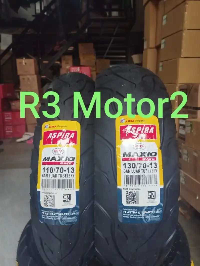 Maxio Rave Jual Paket Ban Tubeless Nmax Depan Belakang Aspira Maxio Rave 110/70-13 ...