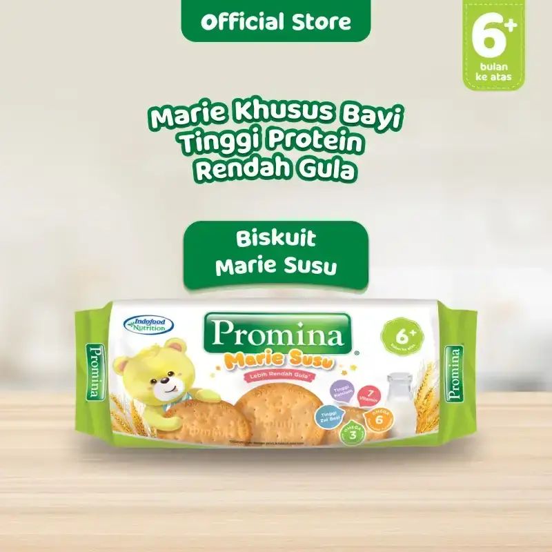 Promo [24 Pcs / Carton] - Promina 6+ Marie Susu Roll Biskuit Bayi 150 G ...