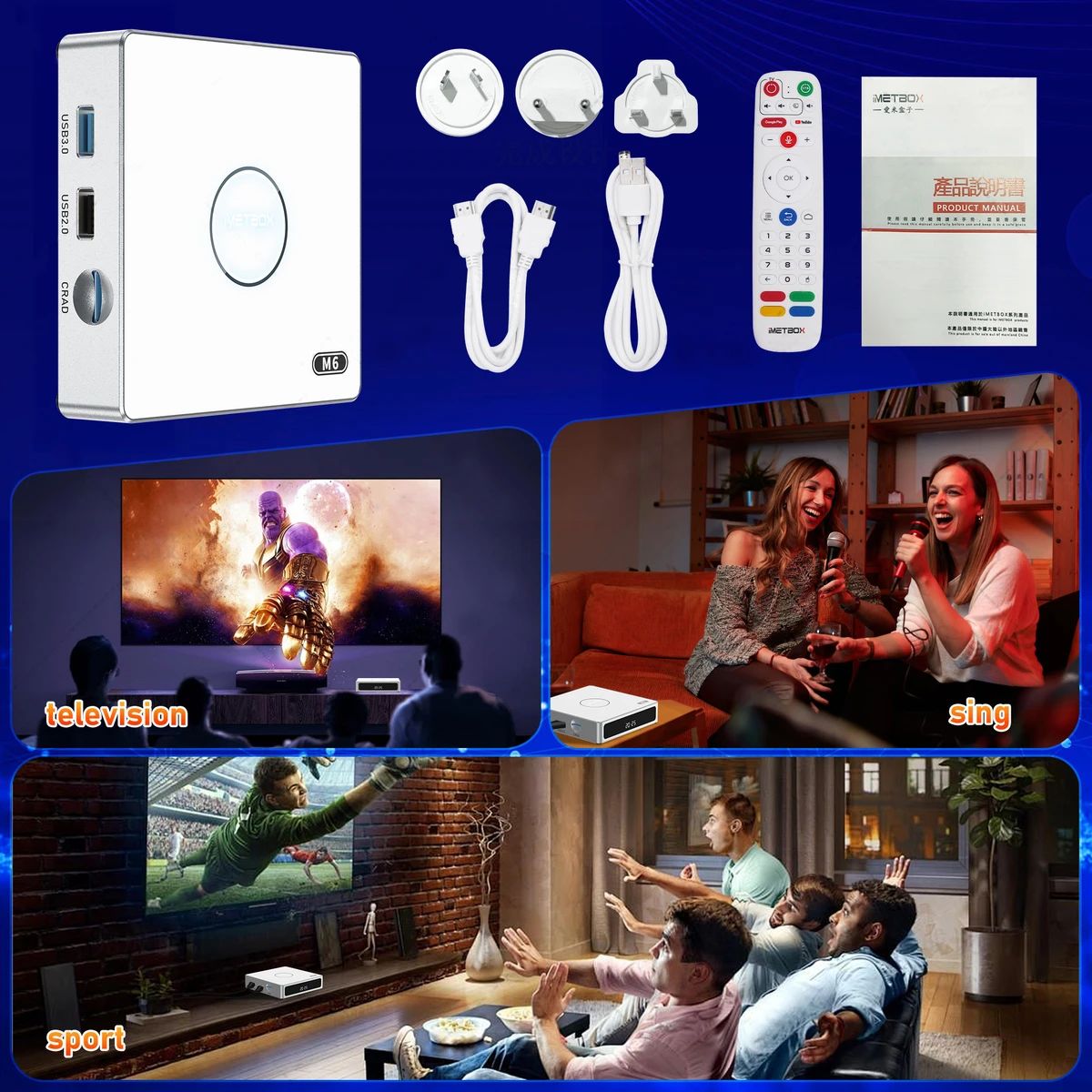 Jual Imetbox M6 Android Tv Box 4gb 64gb Smart Media Player 8k