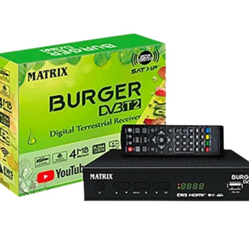 Jual Set Top Box TV Digital Matrix Burger Hijau STB DVB T2 HD EWS di ...