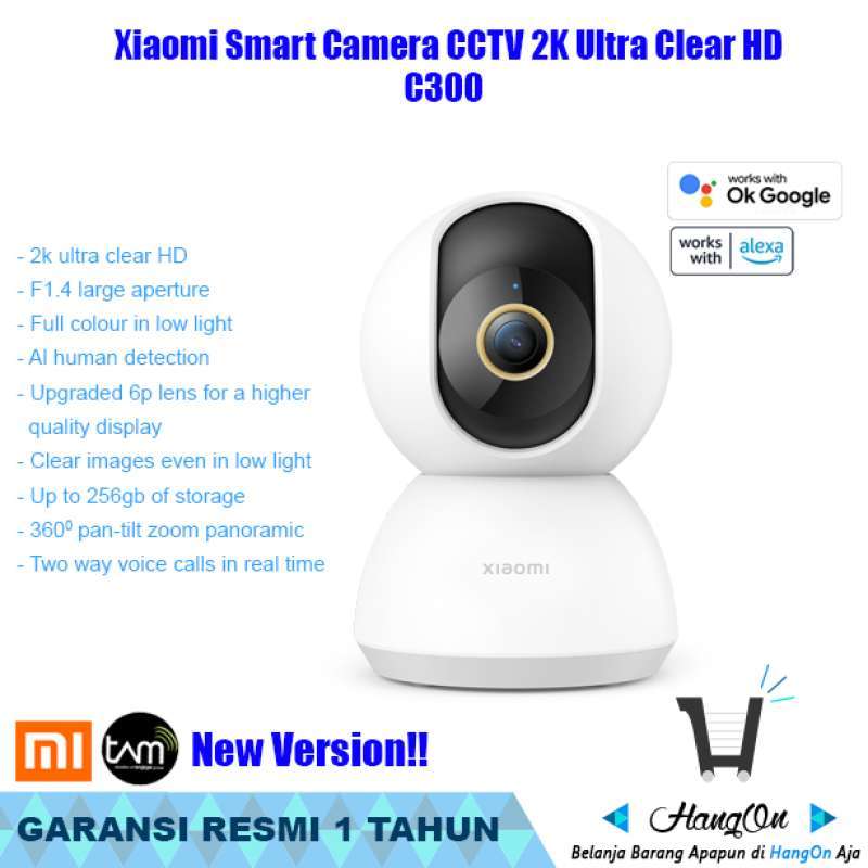 Promo Xiaomi Smart Camera CCTV C300 2K Smart Camera Mi Home Security IP