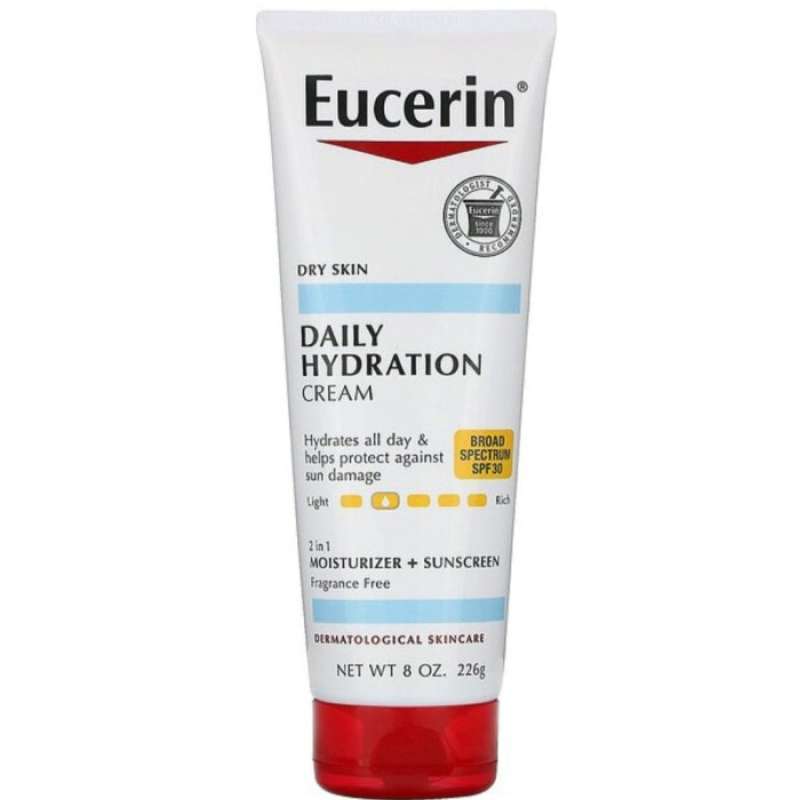Promo Eucerin daily hydration cream moisturizer sunscreen 226.gr Diskon