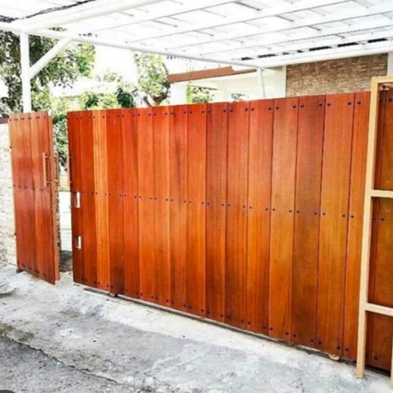 Promo Pagar Kayu Merbau Oven/ Pagar Kayu Outdoor Panjang 2 Meter,Lebar