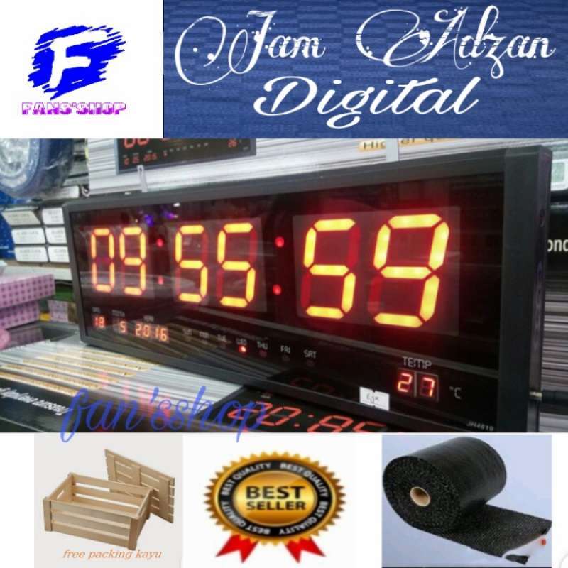 Promo JAM DINDING DIGITAL Ruangan Kantor Jam Dinding Masjid TNT 4819