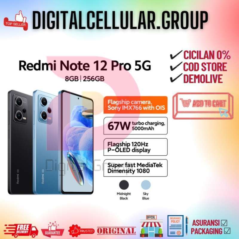 Jual XIAOMIREDMI NOTE 12 PRO 5G 8/256 GB di Seller DigitalCellularGroup ...
